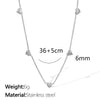 Wholesale Women's Fashion Jewelry Set With Heart Shape Pendant 316L Stainless Steel Love And Water Drops Pattern Electroplating Treatment