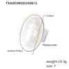 Wholesale Women's Fashion Jewelry Set With Oval Synthetic Fritillaria Pendant Titanium Steel Electroplated In 18K True Gold