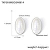 Wholesale Women's Fashion Jewelry Set With Oval Synthetic Fritillaria Pendant Titanium Steel Electroplated In 18K True Gold