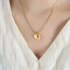Wholesale Women's Fashion Jewelry Snake Bone Chain With Round Personalized Letter Zircon Pendant Titanium Steel Electroplated Geometric Design