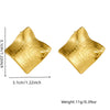 Wholesale Women's Fashion Jewelry Stainless Steel Geometric Box Earrings With Electroplating