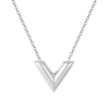 Wholesale Women's Fashion Jewelry V Necklace With Cross Chain Titanium Steel Pendant Electroplated Letters Numbers Text Design