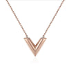 Wholesale Women's Fashion Jewelry V Necklace With Cross Chain Titanium Steel Pendant Electroplated Letters Numbers Text Design