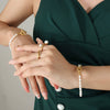Wholesale Women's Fashion Jewelry With Fresh Water Pearl Chain And Electroplated Ot Buckle