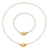 Wholesale Women's Fashion Jewelry With Fresh Water Pearl Chain And Electroplated Ot Buckle