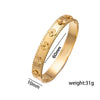 Wholesale Women's Fashion Laser Fourleaf Clover Titanium Steel Electroplated Bracelet Jewelry
