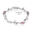 Wholesale Women's Fashion Light Luxury Copper Bracelet Inlaid With Zirconia Featuring Leaf And Flower Patterns