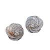 Wholesale Women's Fashion Light Luxury Copper Geometric Rotating Earrings With Wave Pattern And Electroplating Treatment