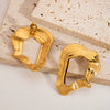 Wholesale Women's Fashion Light Luxury Exaggerated Irregular Stainless Steel Earrings With Pvd Furnace Vacuum Real Gold Plating