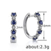 Wholesale Women's Fashion Light Luxury Geometric Copper Zircon Earrings