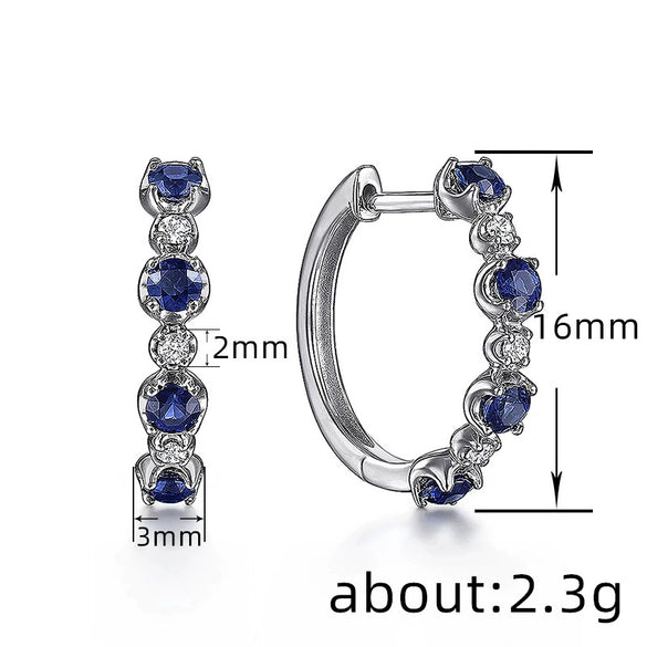 Wholesale Women's Fashion Light Luxury Geometric Copper Zircon Earrings