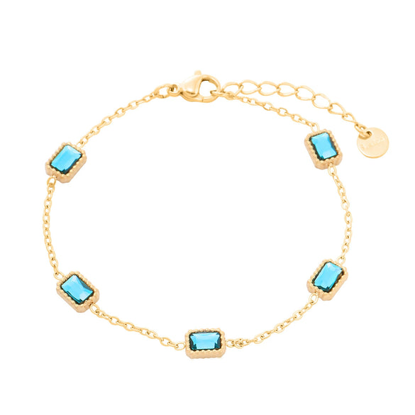Wholesale Women's Fashion Light Luxury Geometric Stainless Steel And 18K Electroplated Bracelet
