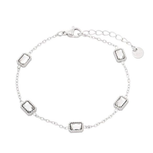 Wholesale Women's Fashion Light Luxury Geometric Stainless Steel And 18K Electroplated Bracelet