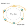 Wholesale Women's Fashion Light Luxury Geometric Stainless Steel And 18K Electroplated Bracelet