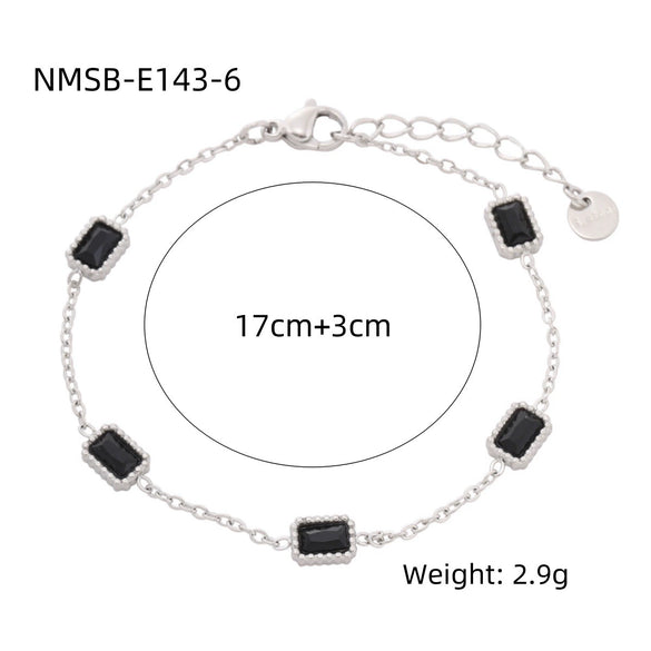 Wholesale Women's Fashion Light Luxury Geometric Stainless Steel And 18K Electroplated Bracelet