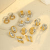 Wholesale Women's Fashion Light Luxury Geometric Stainless Steel Electroplated Earrings