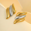Wholesale Women's Fashion Light Luxury Geometric Stainless Steel Electroplated Earrings