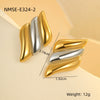 Wholesale Women's Fashion Light Luxury Geometric Stainless Steel Electroplated Earrings