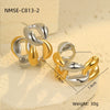 Wholesale Women's Fashion Light Luxury Geometric Stainless Steel Electroplated Earrings