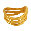 Wholesale Women's Fashion Light Luxury Geometric 316L Stainless Steel 18K Gold Plated Ring Jewelry