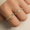 Wholesale Women's Fashion Light Luxury S925 Sterling Silver Flower And Star Shaped Ring With Zirconia And Heart Pattern Jewelry