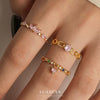 Wholesale Women's Fashion Light Luxury S925 Sterling Silver Flower And Star Shaped Ring With Zirconia And Heart Pattern Jewelry