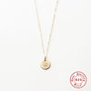 Wholesale Women's Fashion Light Luxury S925 Sterling Silver Necklace With Round Fireworks Totem Pendant And O Chain Geometric Design
