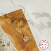 Wholesale Women's Fashion Light Luxury S925 Sterling Silver Necklace With Round Fireworks Totem Pendant And O Chain Geometric Design