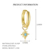 Wholesale Women's Fashion Light Luxury S925 Sterling Silver Star Moon Earrings With Electroplating Treatment