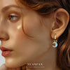 Wholesale Women's Fashion Light Luxury S925 Sterling Silver Star Moon Earrings With Electroplating Treatment