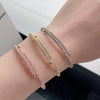 Wholesale Women's Fashion Light Luxury 925 Silver Bracelet With Geometric Pattern And Electroplating Process