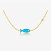 Wholesale Women's Fashion Light Luxury Small Fish Pendant 925 Silver Necklace With Electroplating Platinum 18K Gold