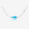 Wholesale Women's Fashion Light Luxury Small Fish Pendant 925 Silver Necklace With Electroplating Platinum 18K Gold