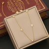 Wholesale Women's Fashion Love Heart Shape Stainless Steel O Chain Necklace Set With Electroplating And Artificial Crystal Pendant
