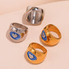 Wholesale Women's Fashion Love Ring Stainless Steel Geometric Casting Electroplated 18K True Gold