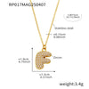 Wholesale Women's Fashion Luxury Electroplated Geometric Ferris Wheel English Letters Zircon Stainless Steel And Titanium Steel Necklace