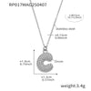 Wholesale Women's Fashion Luxury Electroplated Geometric Ferris Wheel English Letters Zircon Stainless Steel And Titanium Steel Necklace