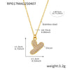 Wholesale Women's Fashion Luxury Electroplated Geometric Ferris Wheel English Letters Zircon Stainless Steel And Titanium Steel Necklace