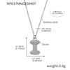 Wholesale Women's Fashion Luxury Electroplated Geometric Ferris Wheel English Letters Zircon Stainless Steel And Titanium Steel Necklace