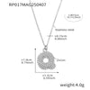 Wholesale Women's Fashion Luxury Electroplated Geometric Ferris Wheel English Letters Zircon Stainless Steel And Titanium Steel Necklace