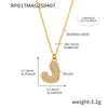 Wholesale Women's Fashion Luxury Electroplated Geometric Ferris Wheel English Letters Zircon Stainless Steel And Titanium Steel Necklace