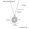 Wholesale Women's Fashion Luxury Electroplated Geometric Ferris Wheel English Letters Zircon Stainless Steel And Titanium Steel Necklace