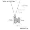 Wholesale Women's Fashion Luxury Electroplated Geometric Ferris Wheel English Letters Zircon Stainless Steel And Titanium Steel Necklace