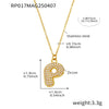 Wholesale Women's Fashion Luxury Electroplated Geometric Ferris Wheel English Letters Zircon Stainless Steel And Titanium Steel Necklace