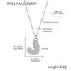 Wholesale Women's Fashion Luxury Electroplated Geometric Ferris Wheel English Letters Zircon Stainless Steel And Titanium Steel Necklace