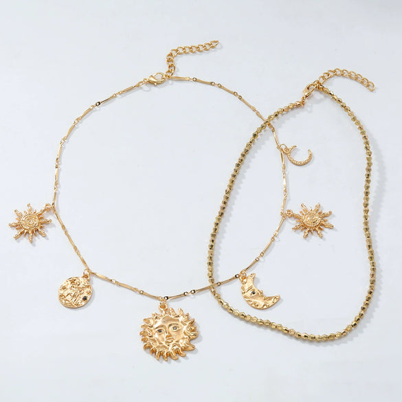 Wholesale Women's Fashion Minimalist Alloy Necklace With Geometric Pattern And Electroplating Regular Chain Style