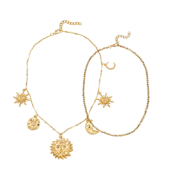 Wholesale Women's Fashion Minimalist Alloy Necklace With Geometric Pattern And Electroplating Regular Chain Style