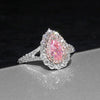 Wholesale Women's Fashion Multilayer Luxury Copper Ring With Drop Shape And Inlaid Zircon