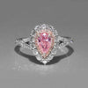 Wholesale Women's Fashion Multilayer Luxury Copper Ring With Drop Shape And Inlaid Zircon