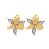 Wholesale Women's Fashion Multilayer Zinc Alloy Earrings With Flower Pattern And Electroplating Design